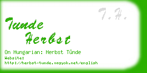 tunde herbst business card